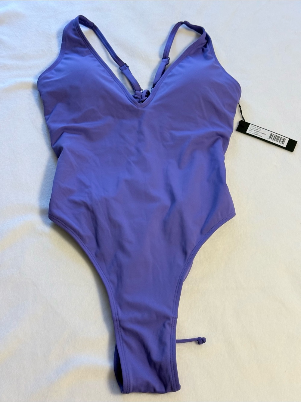 New Ta3 Sculpting Hi-Cut Plungey L/Short Swimsuit. Purple.